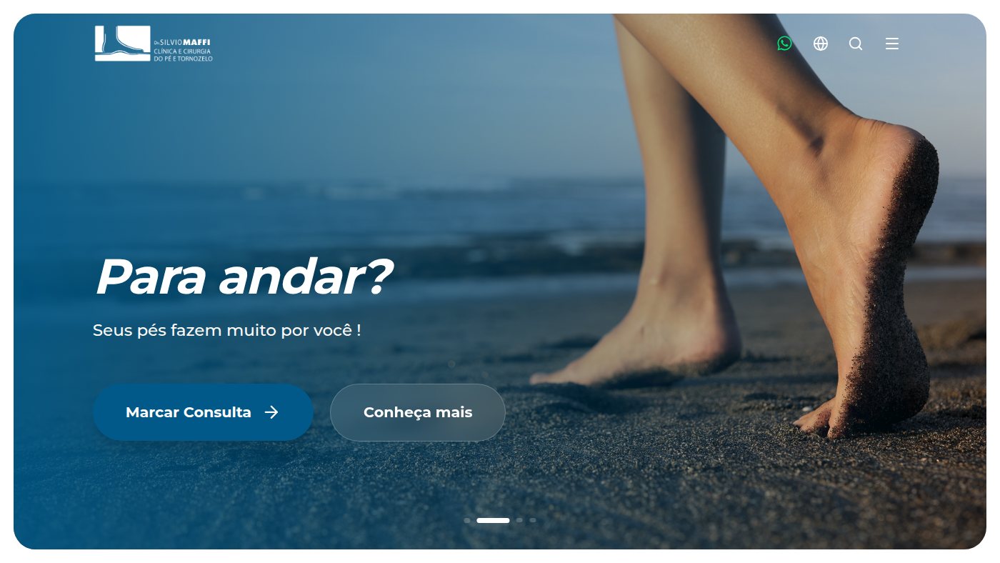 The home page of clinicaecirurgiadope.com.br