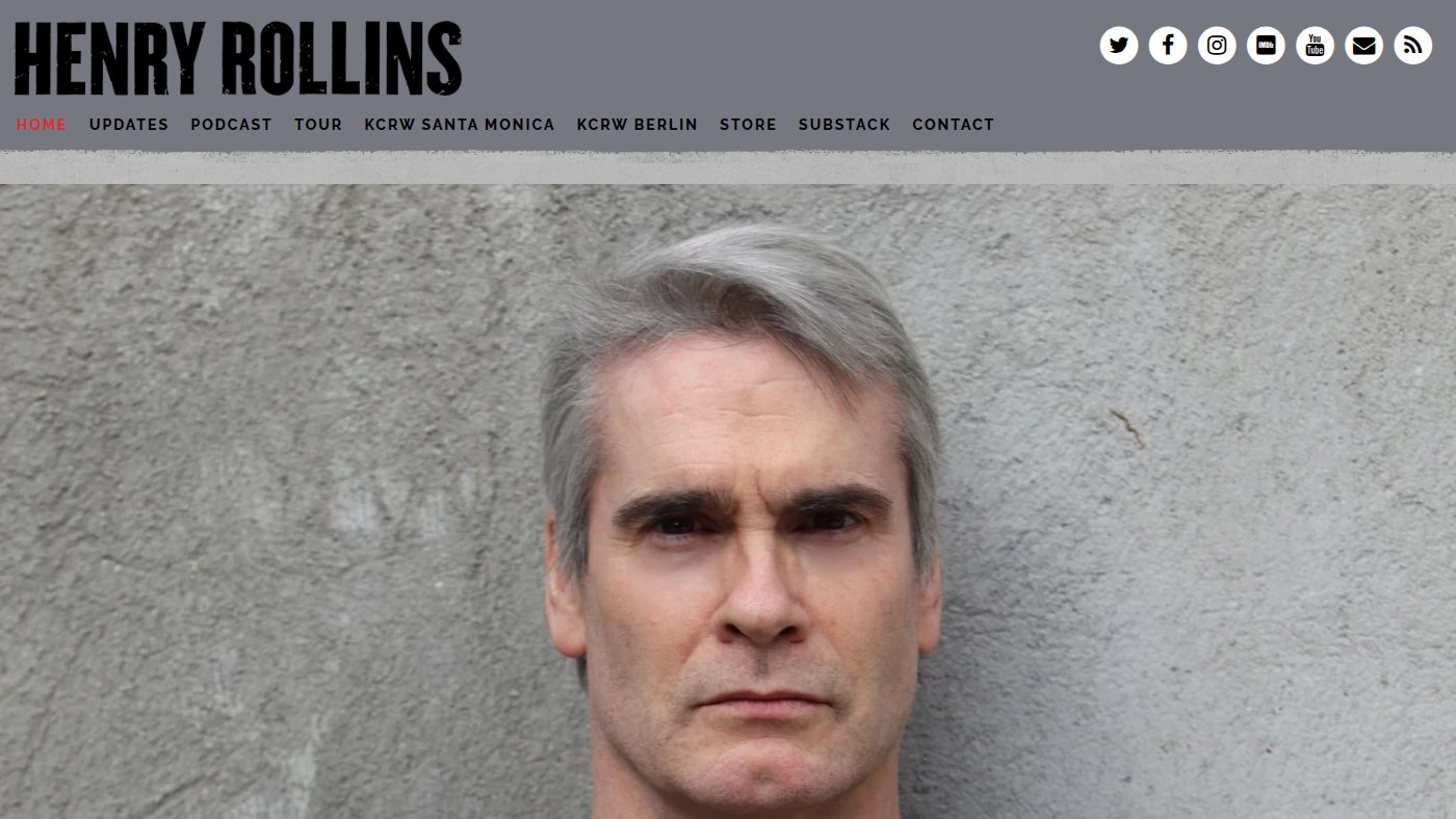 The home page of henryrollins.com