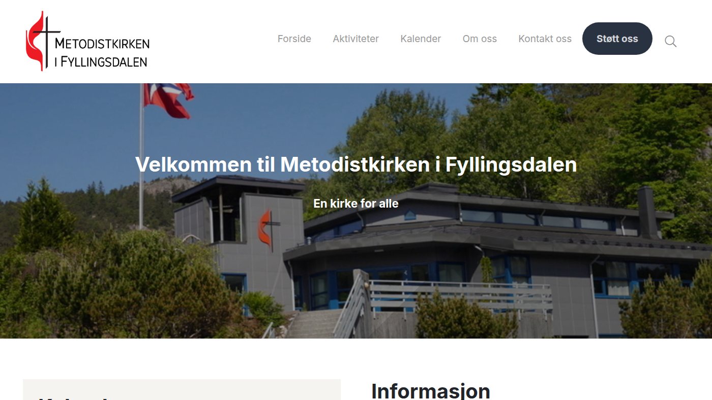 The home page of fyllingsdalen.metodistkirken.no