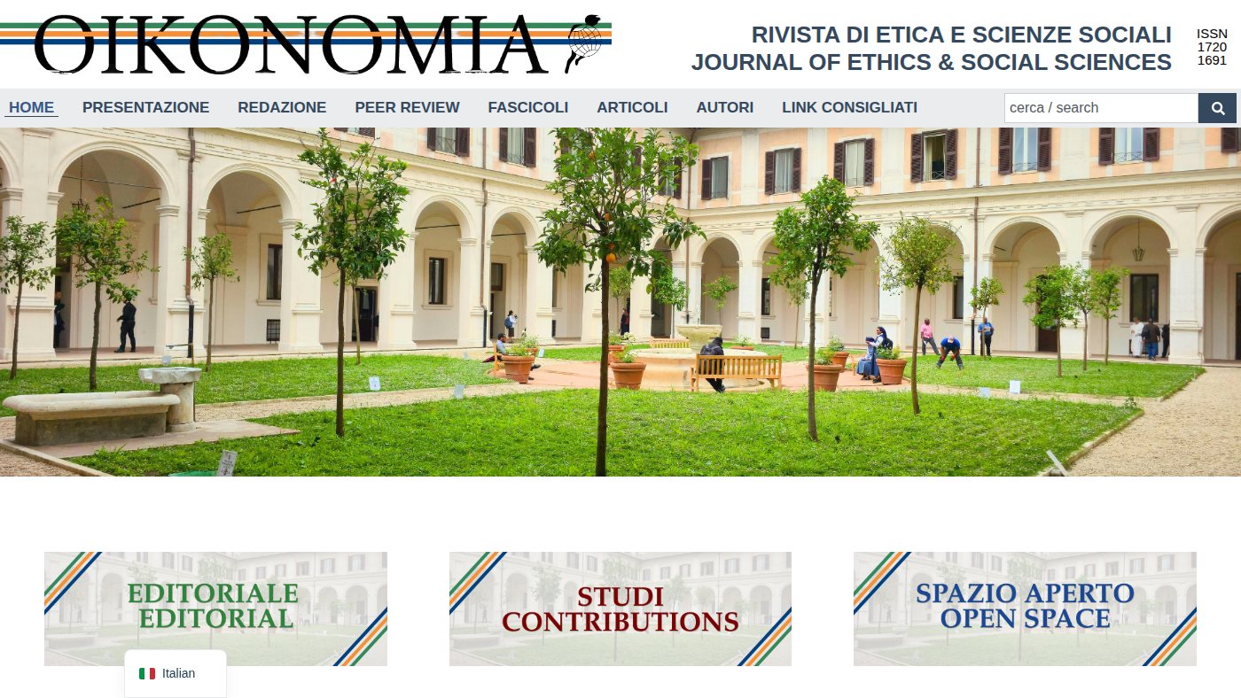 The home page of oikonomia.it