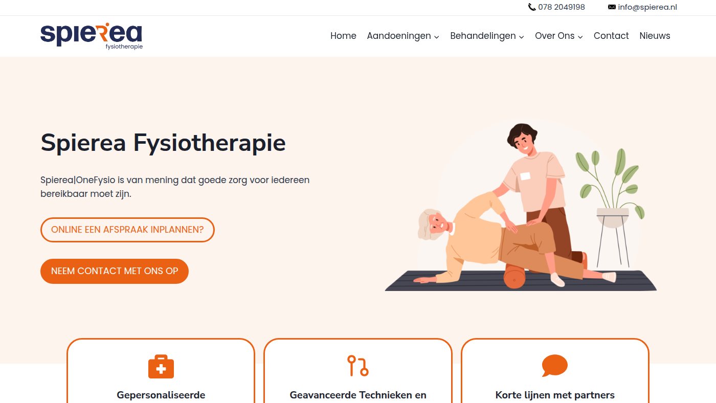 The home page of spierea.nl