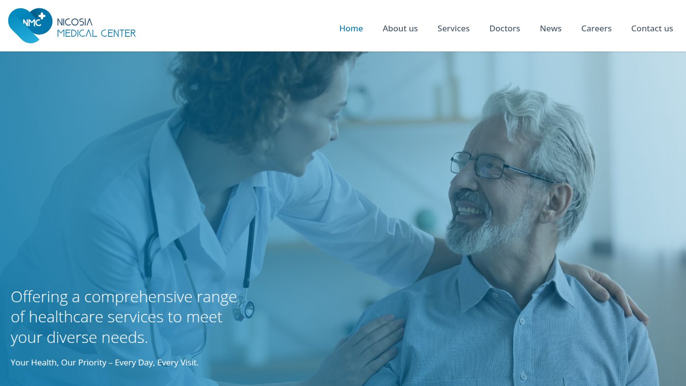 The home page of nicosiamedicalcenter.com