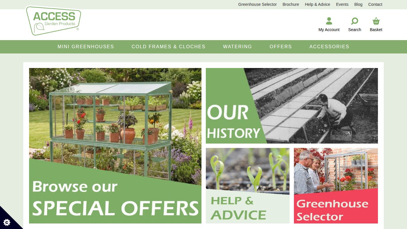 The home page of garden-products.co.uk