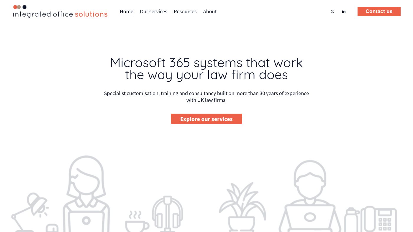 The home page of iosl.co.uk