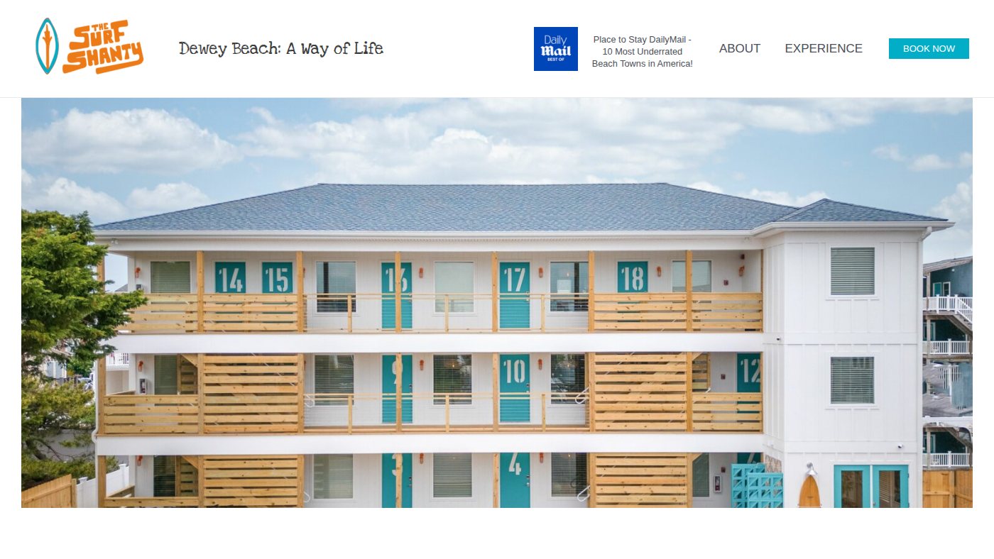 The home page of surfshantymotel.com