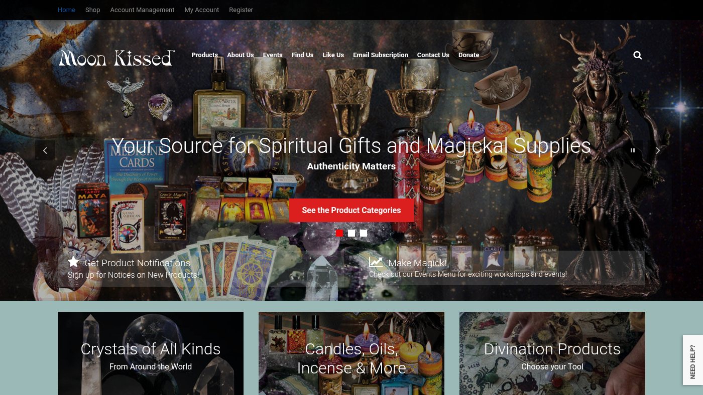 The home page of serpents-kiss.com