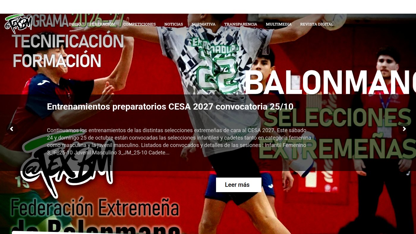 The home page of e-balonmano.com