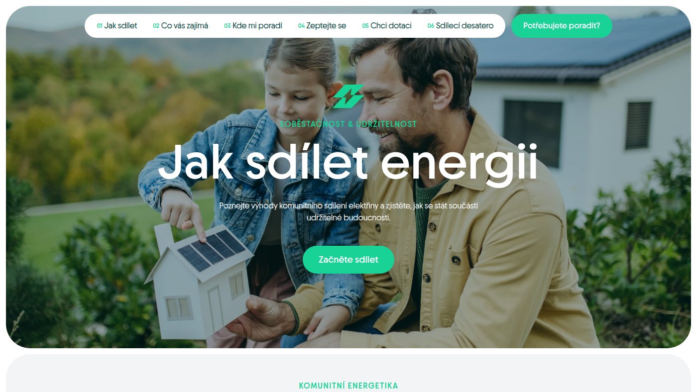 The home page of jaksdiletenergii.cz