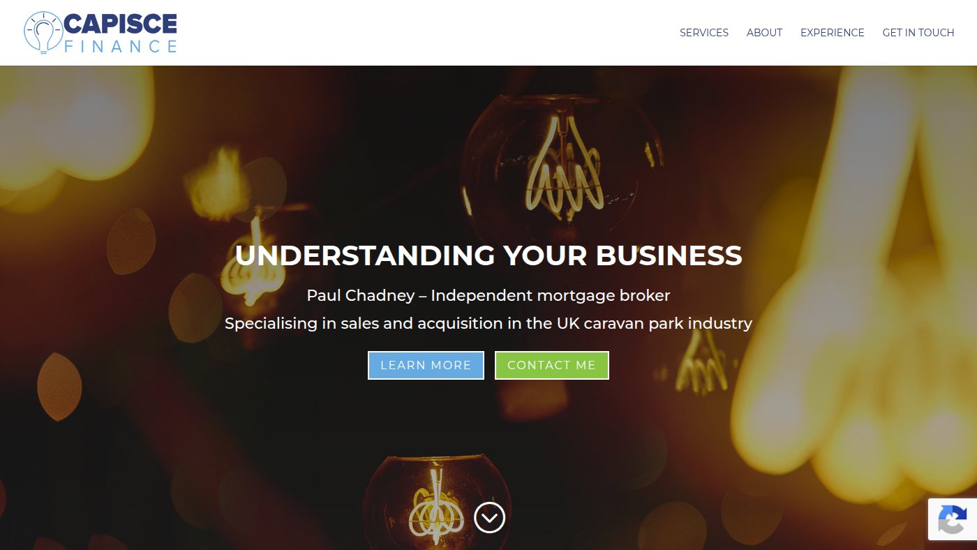 The home page of capiscefinance.com