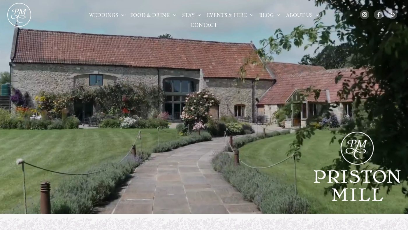 The home page of pristonmill.co.uk