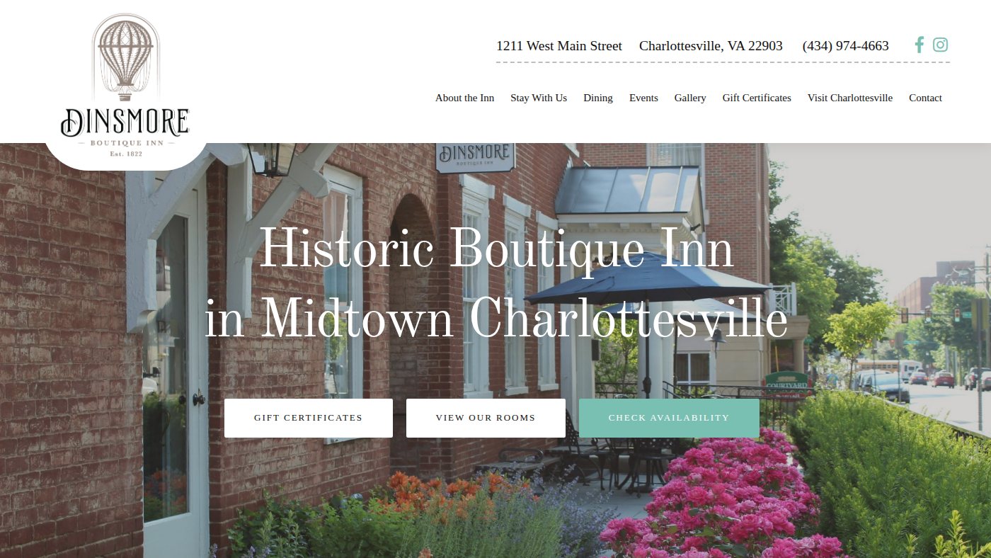 The home page of dinsmorehouse.com