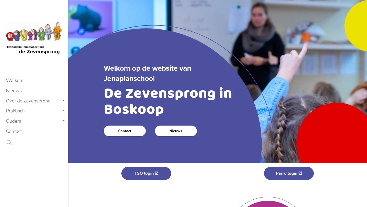 The home page of zevensprongboskoop.nl