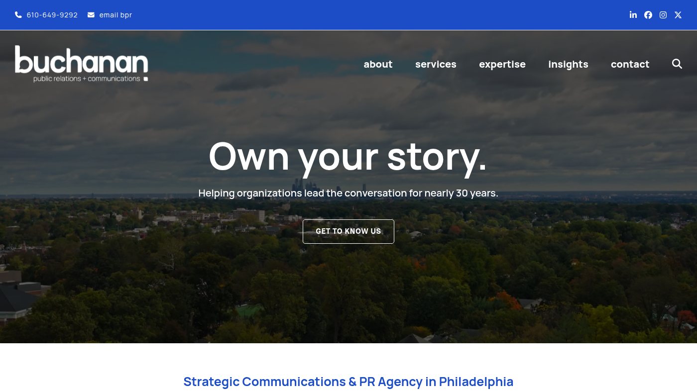 The home page of buchananpr.com