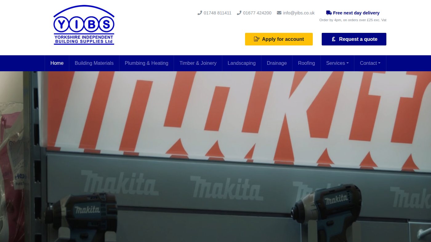 The home page of yibs.co.uk