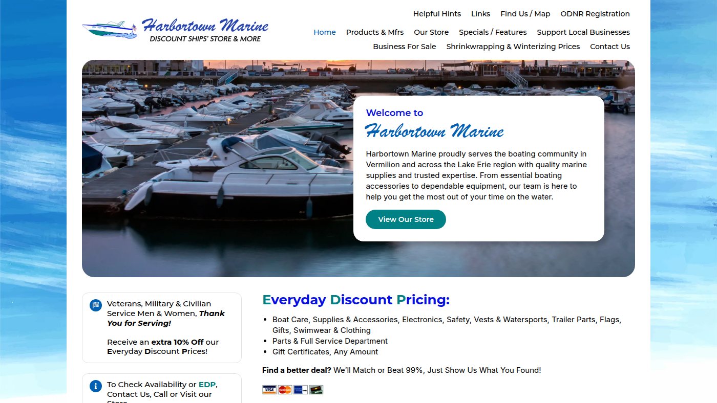 The home page of htmarine.com