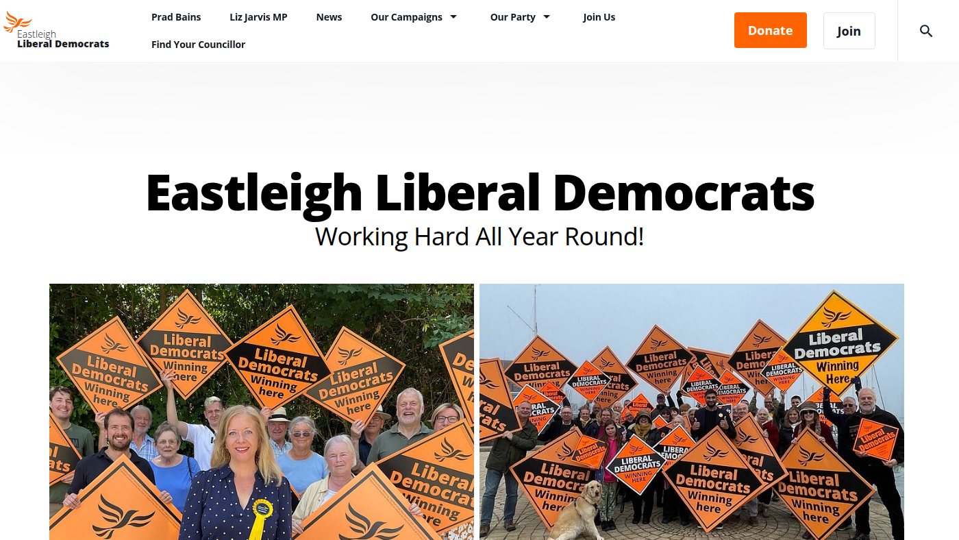 The home page of eastleighlibdems.org.uk