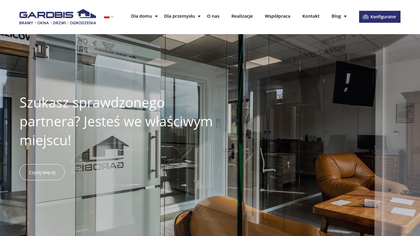 The home page of gardbis.pl