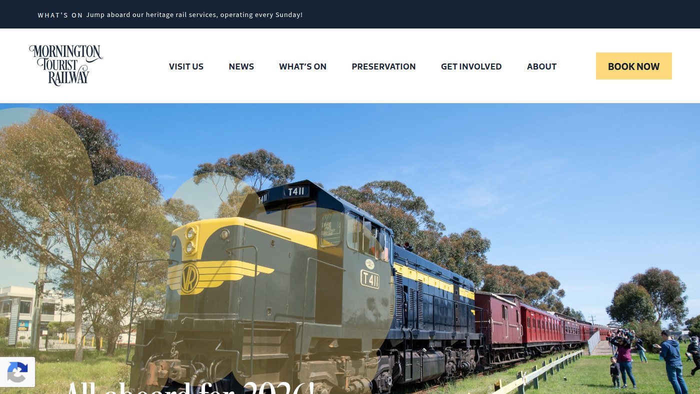 The home page of morningtonrailway.org.au