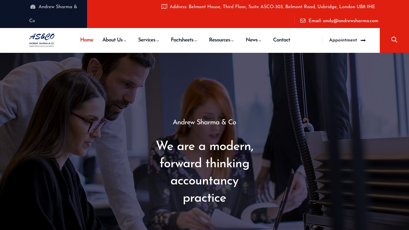 The home page of andrewsharma.com