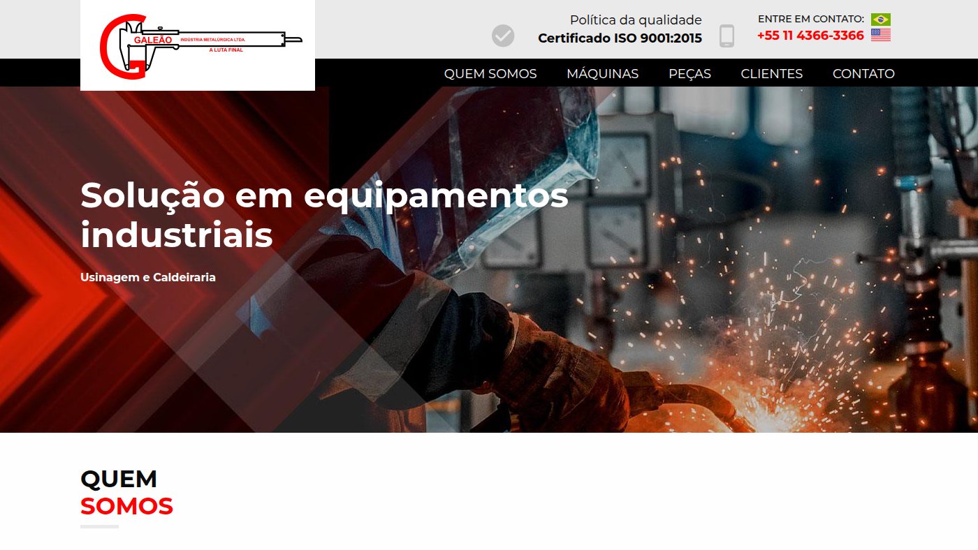 The home page of galeaosp.com.br