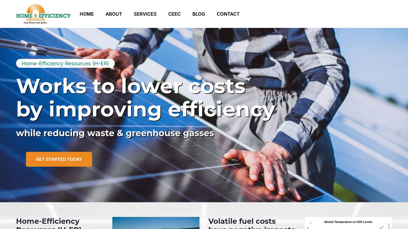 The home page of home-efficiency.com