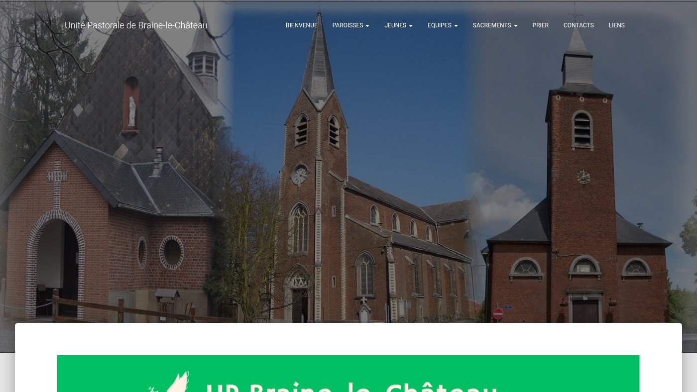 The home page of upbrainelechateau.be