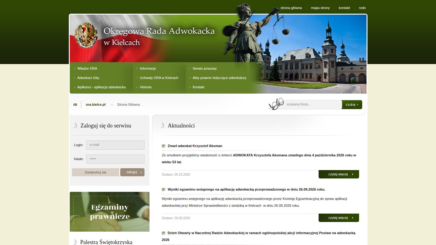 The home page of ora.kielce.pl