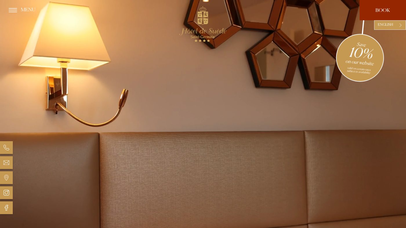 The home page of hoteldesuede.com
