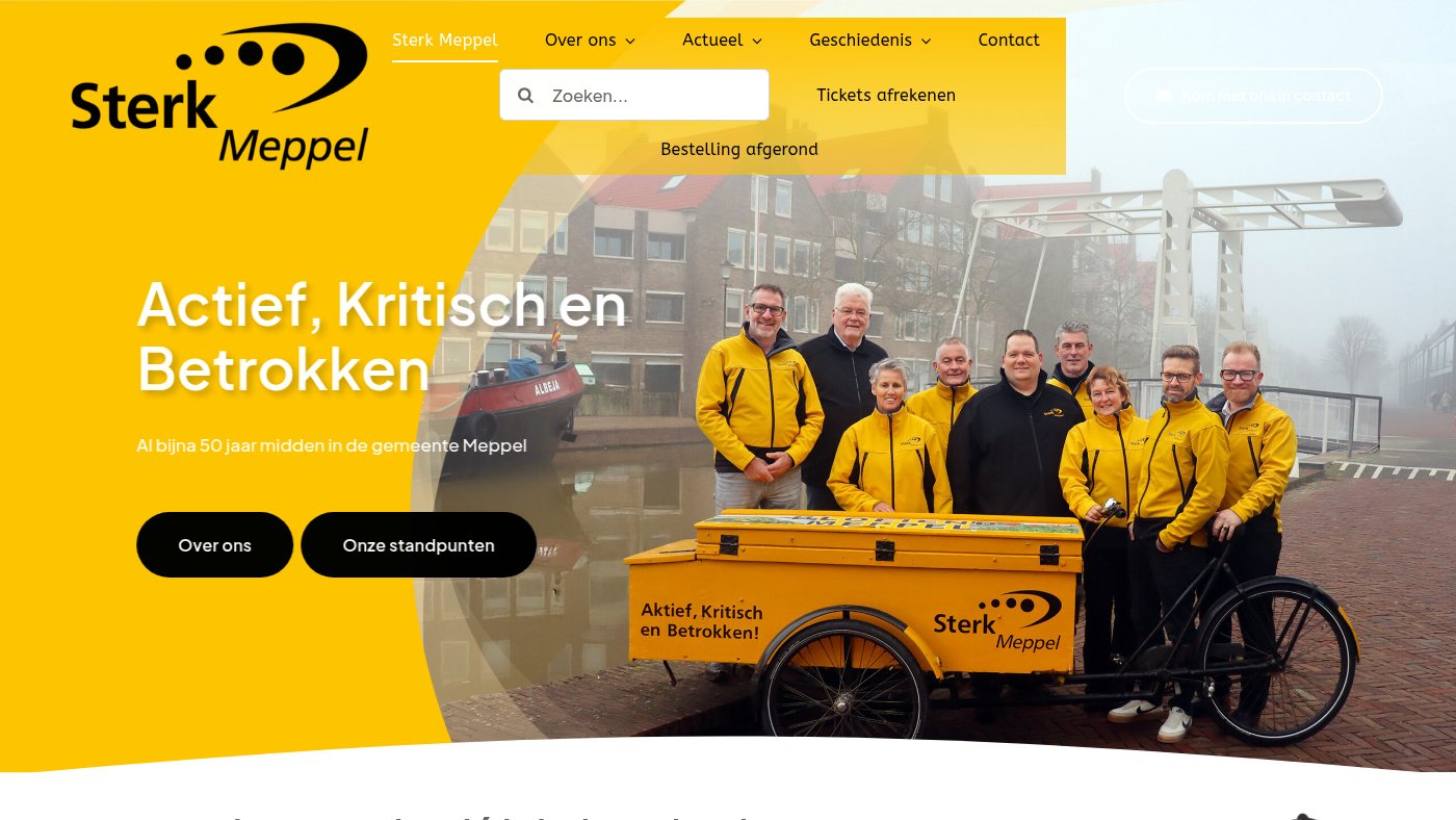 The home page of sterkmeppel.nl