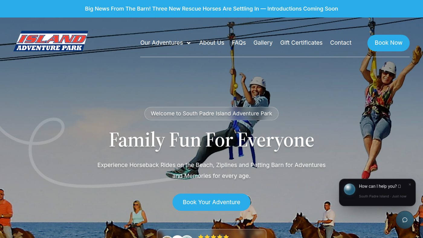The home page of southpadreislandadventures.com