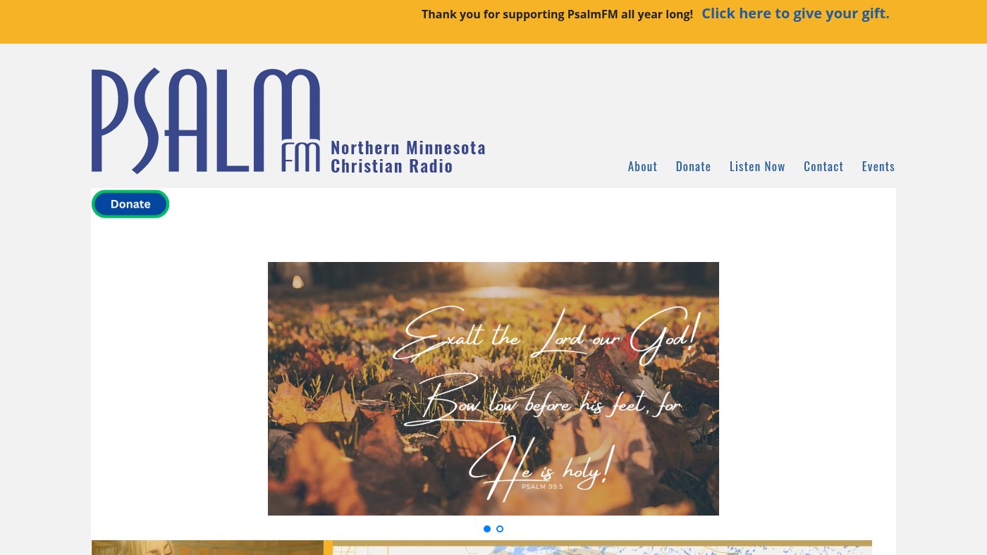The home page of psalmfm.org