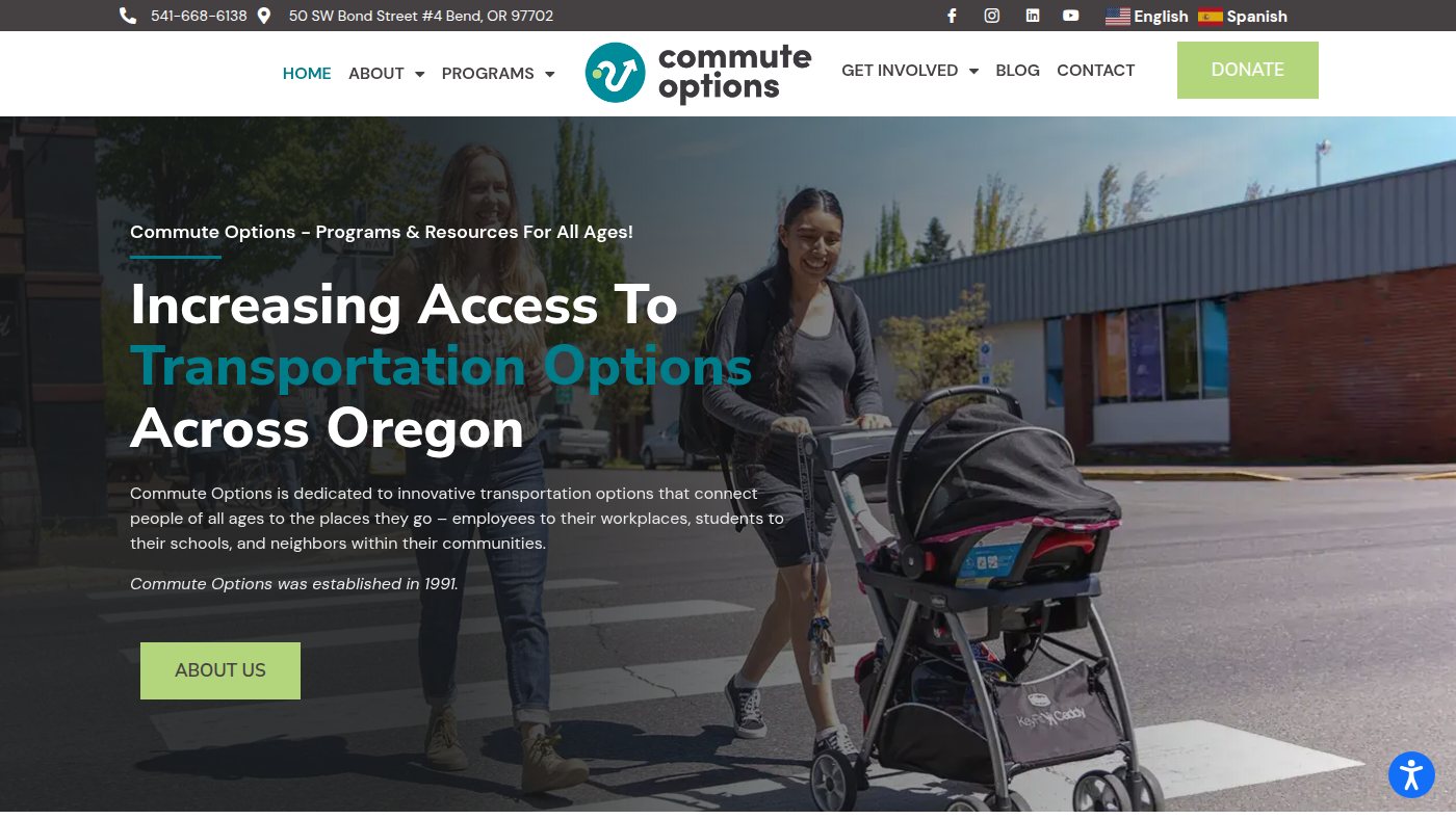 The home page of commuteoptions.org