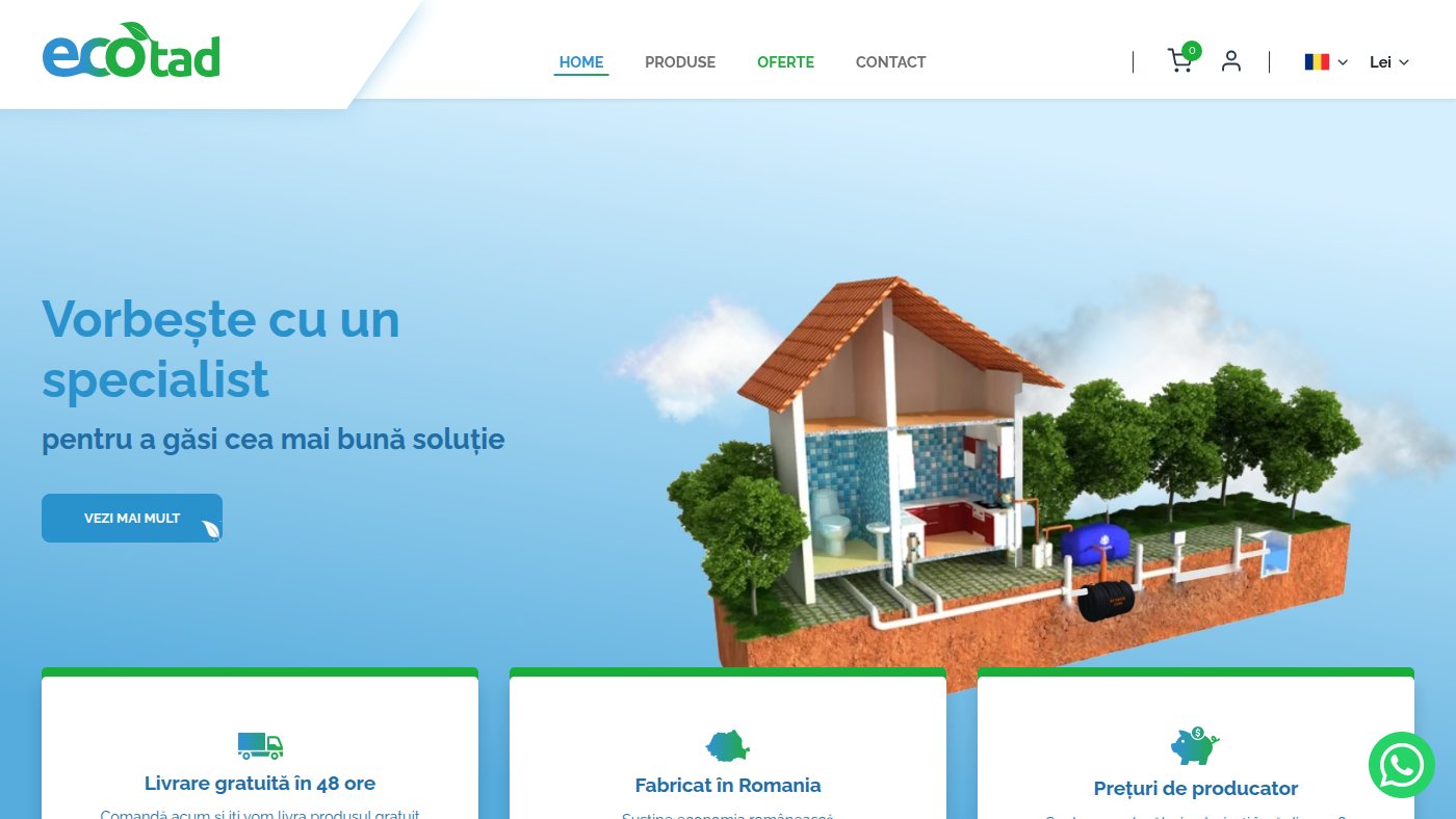 The home page of eco-tad.ro