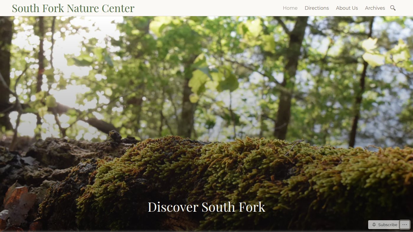 The home page of southforknaturecenter.org