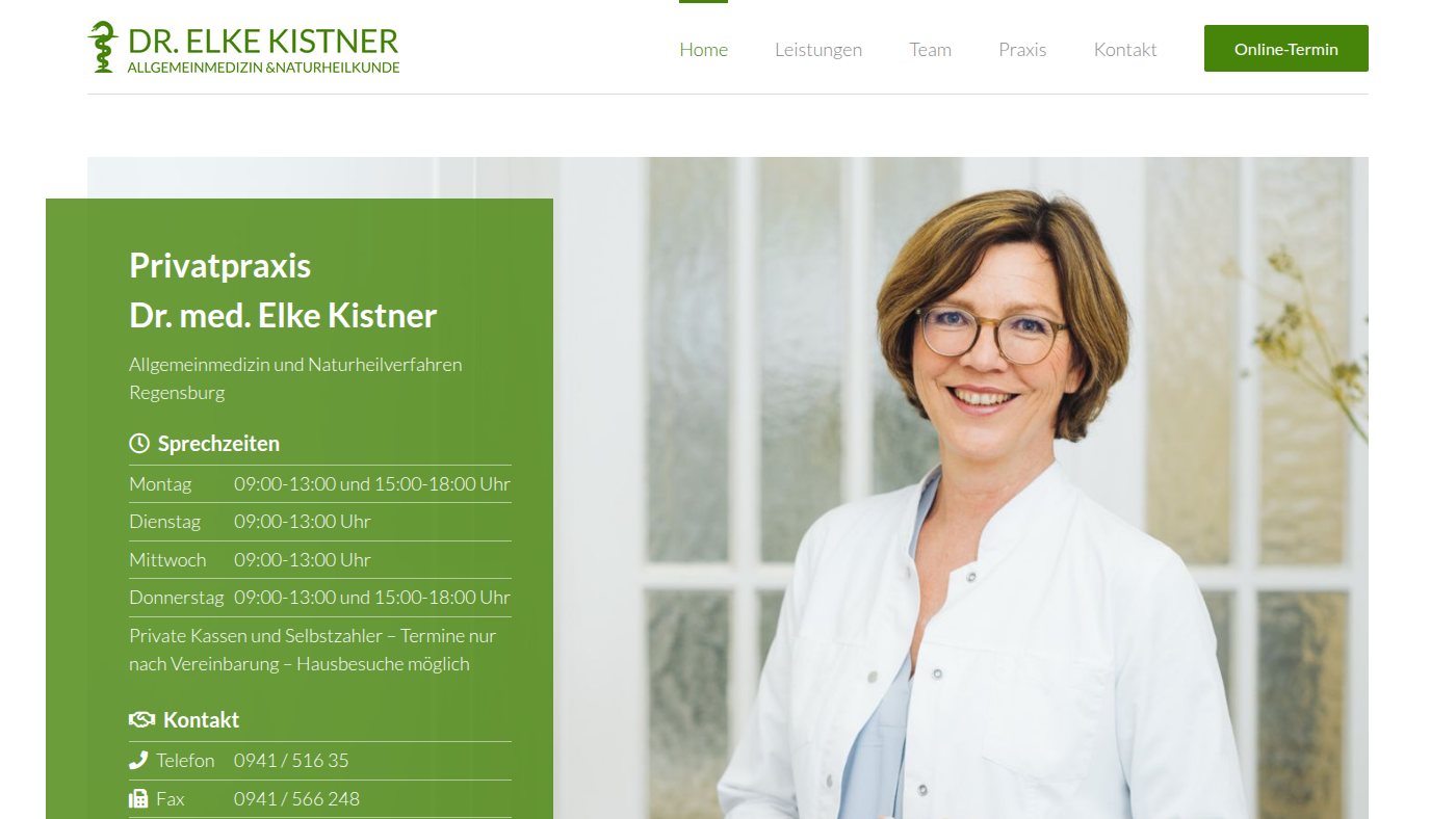 The home page of praxis-drkistner.de