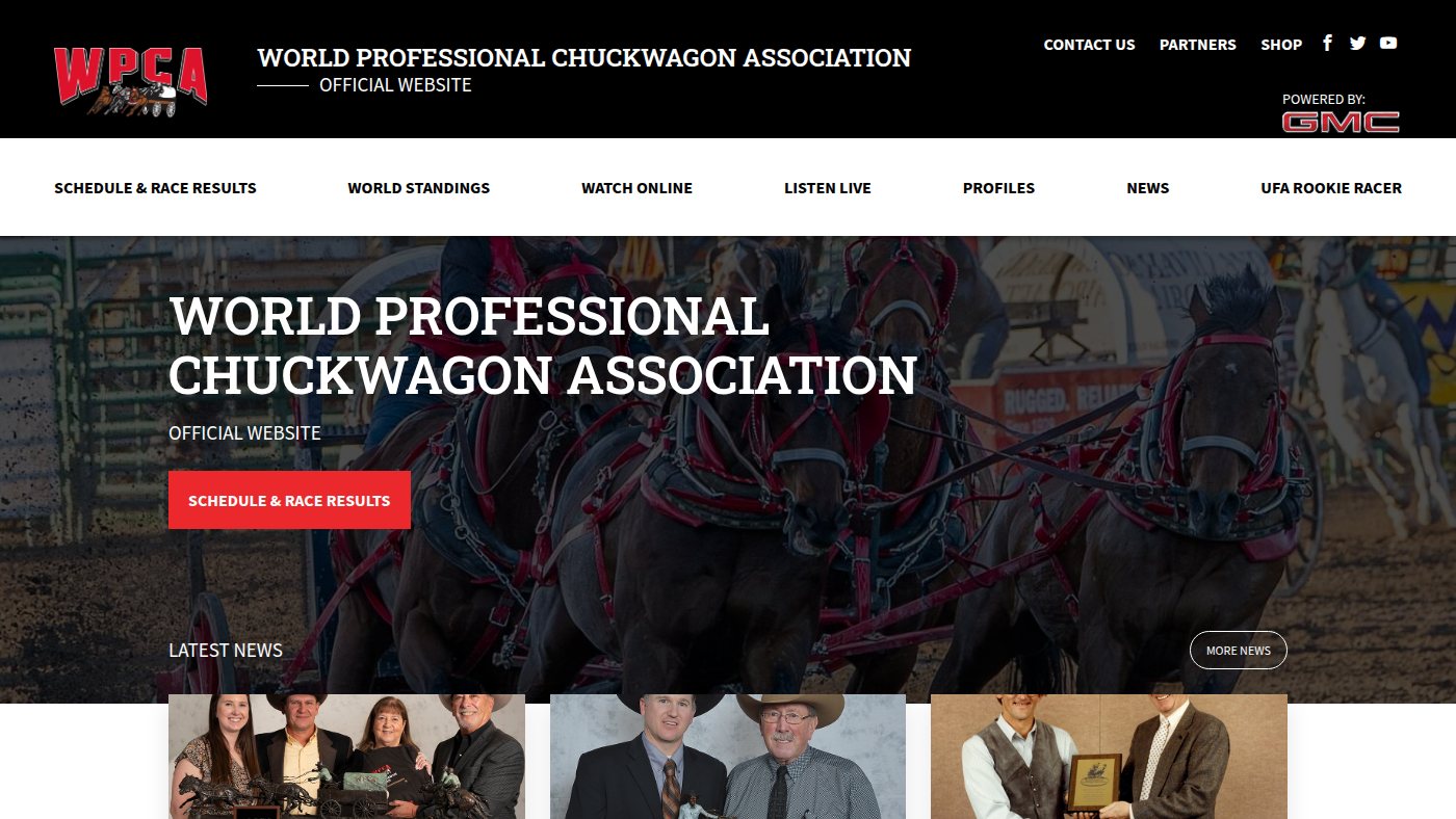 The home page of wpca.com