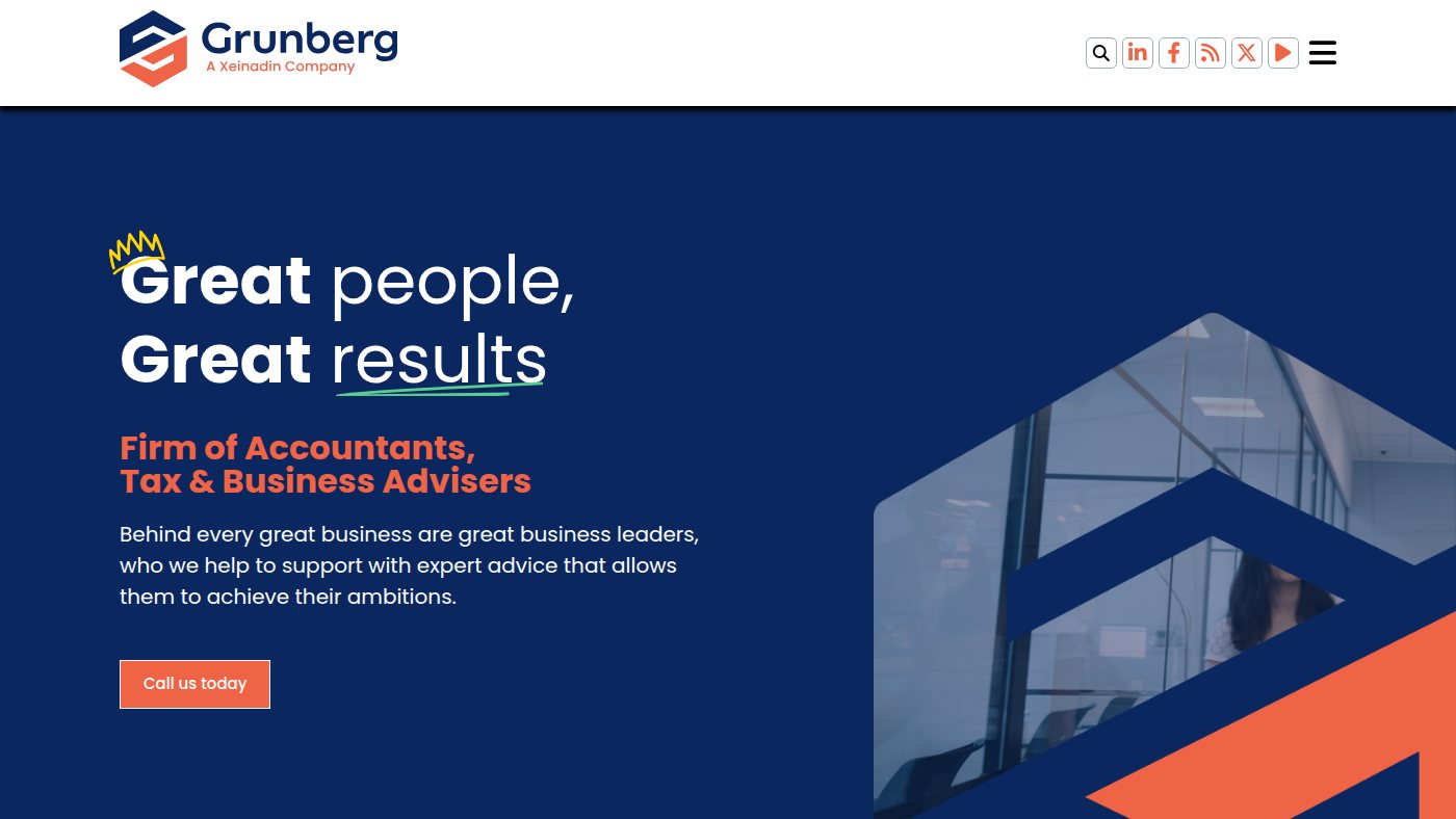 The home page of grunberg.co.uk