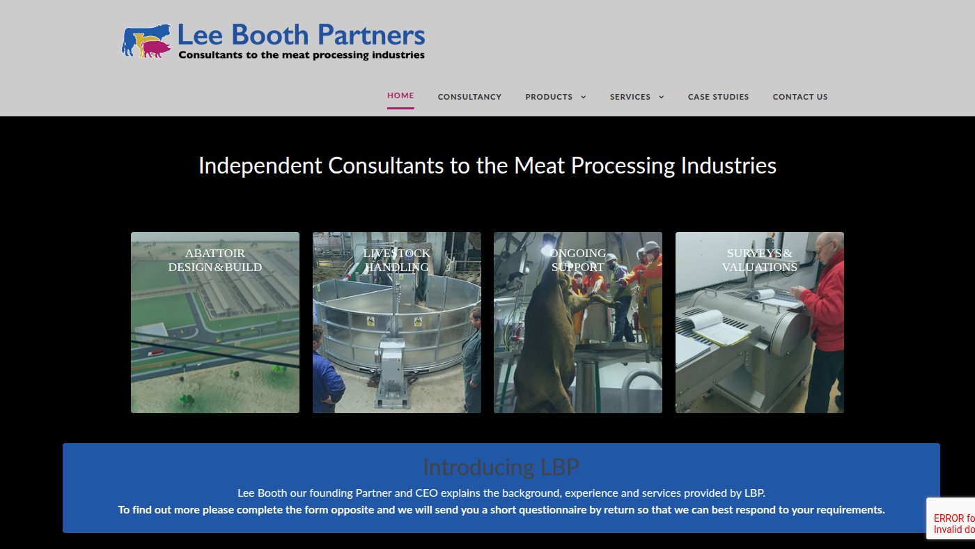 The home page of lbpartners.co.uk
