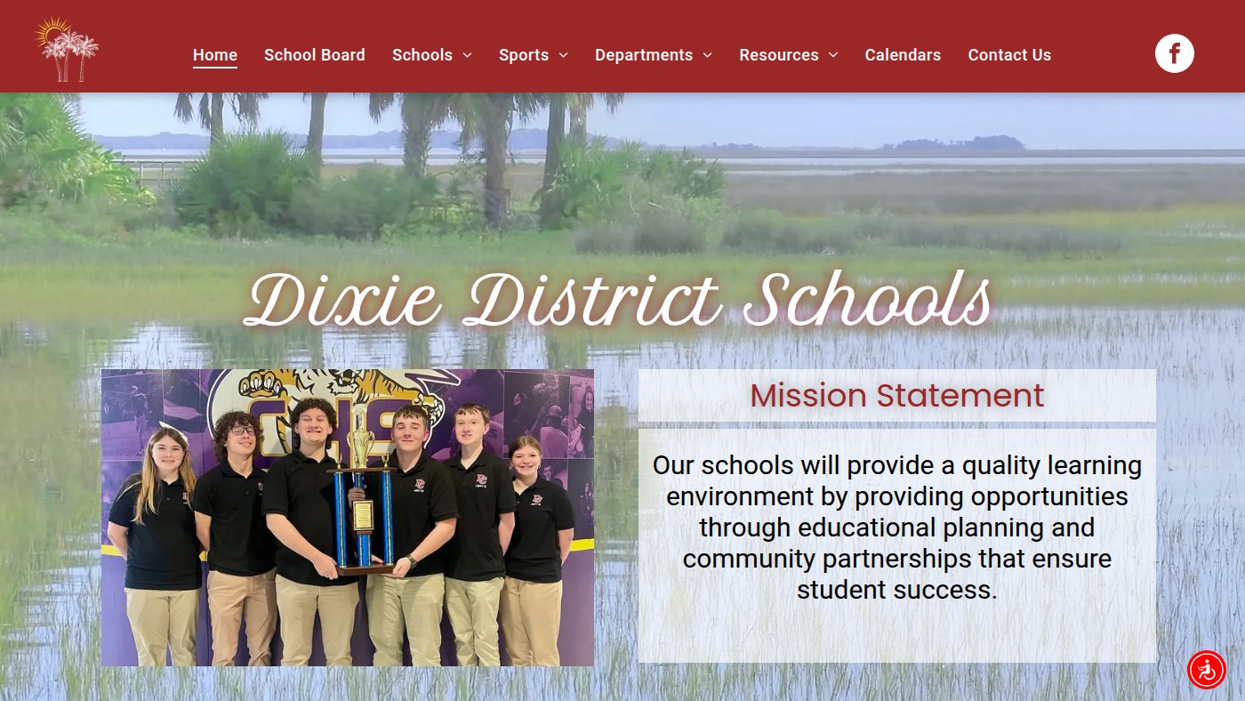 The home page of dixie.k12.fl.us