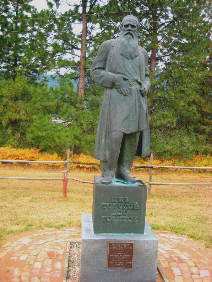 Statue von Tolstoi in Castlegar, British Columbia