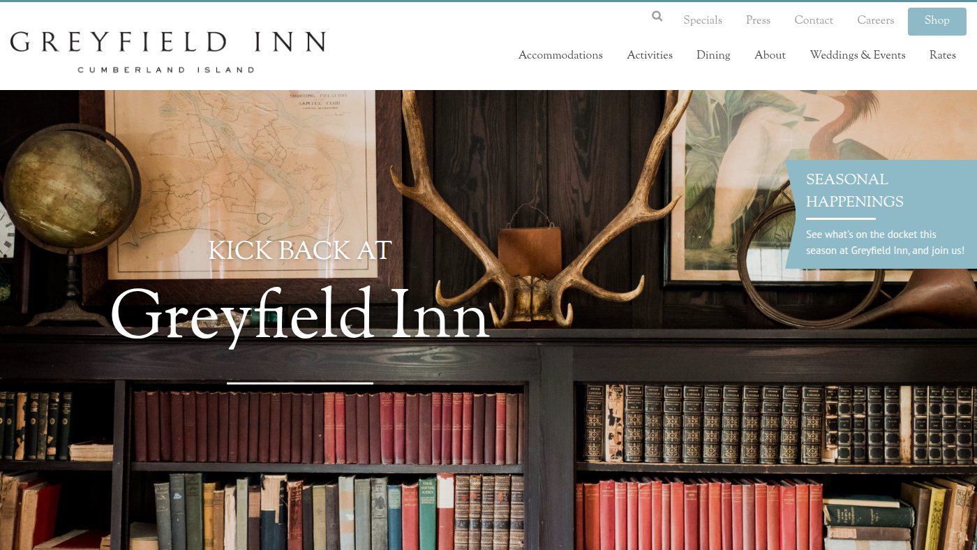 The home page of greyfieldinn.com