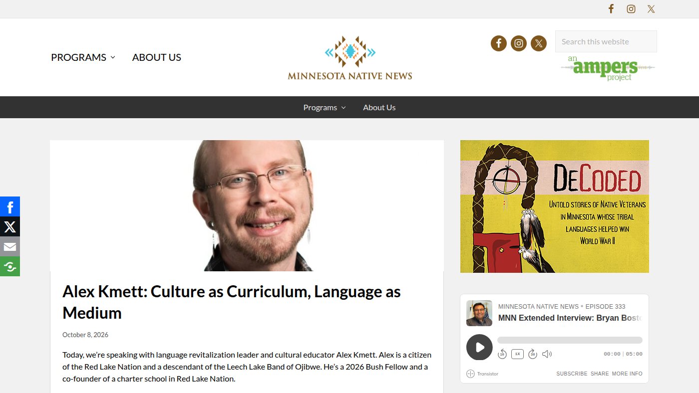 The home page of minnesotanativenews.org