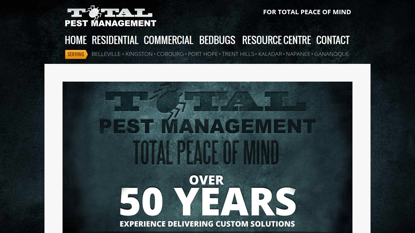 The home page of totalpestmanagement.net