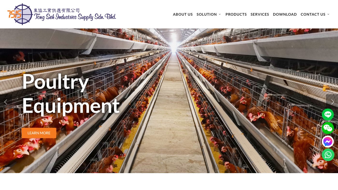 The home page of tongseh.com.my