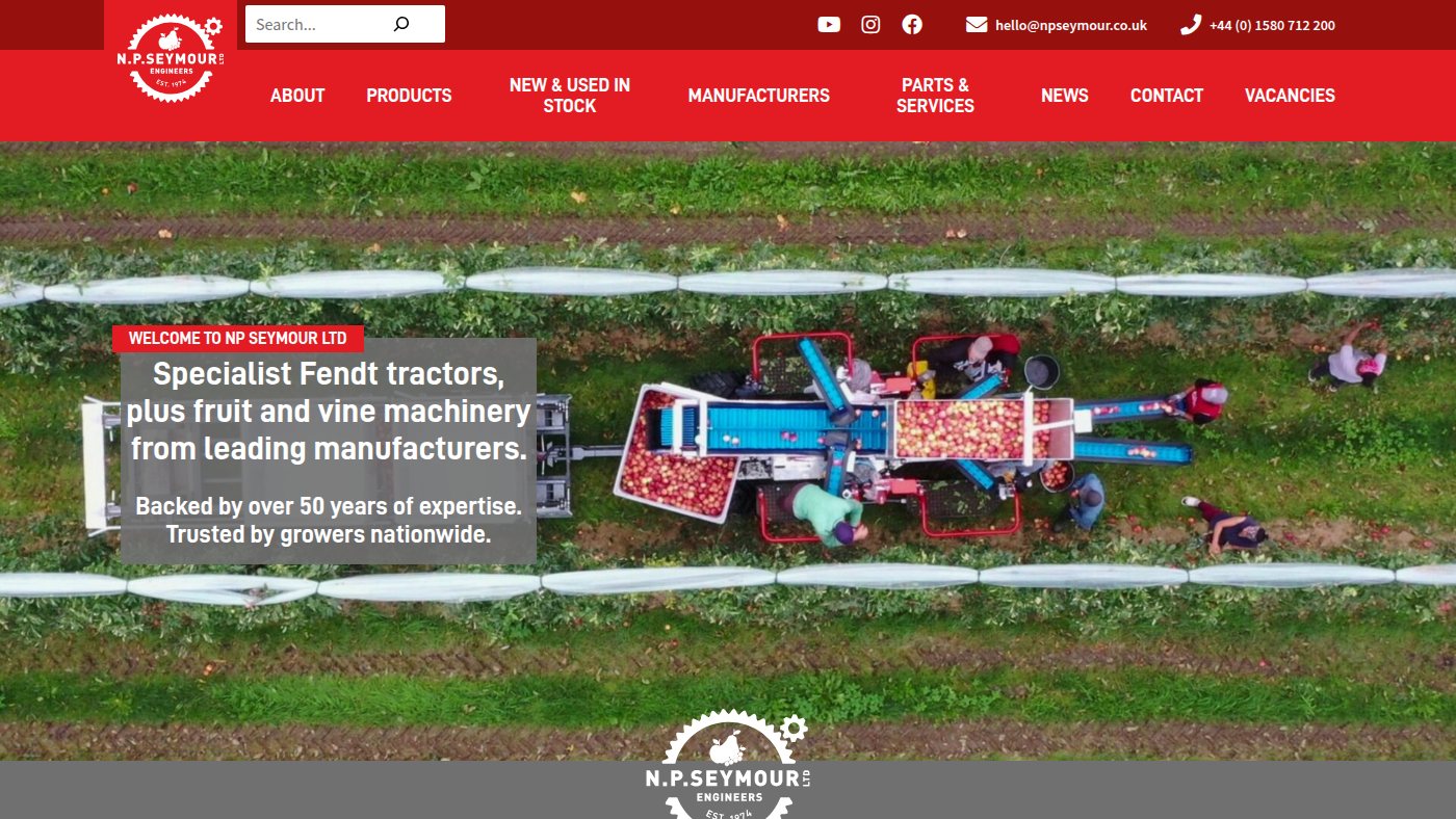 The home page of npseymour.co.uk
