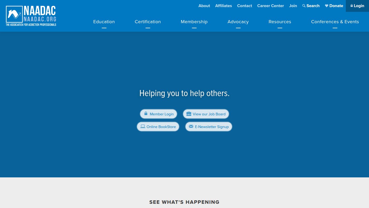 The home page of naadac.org