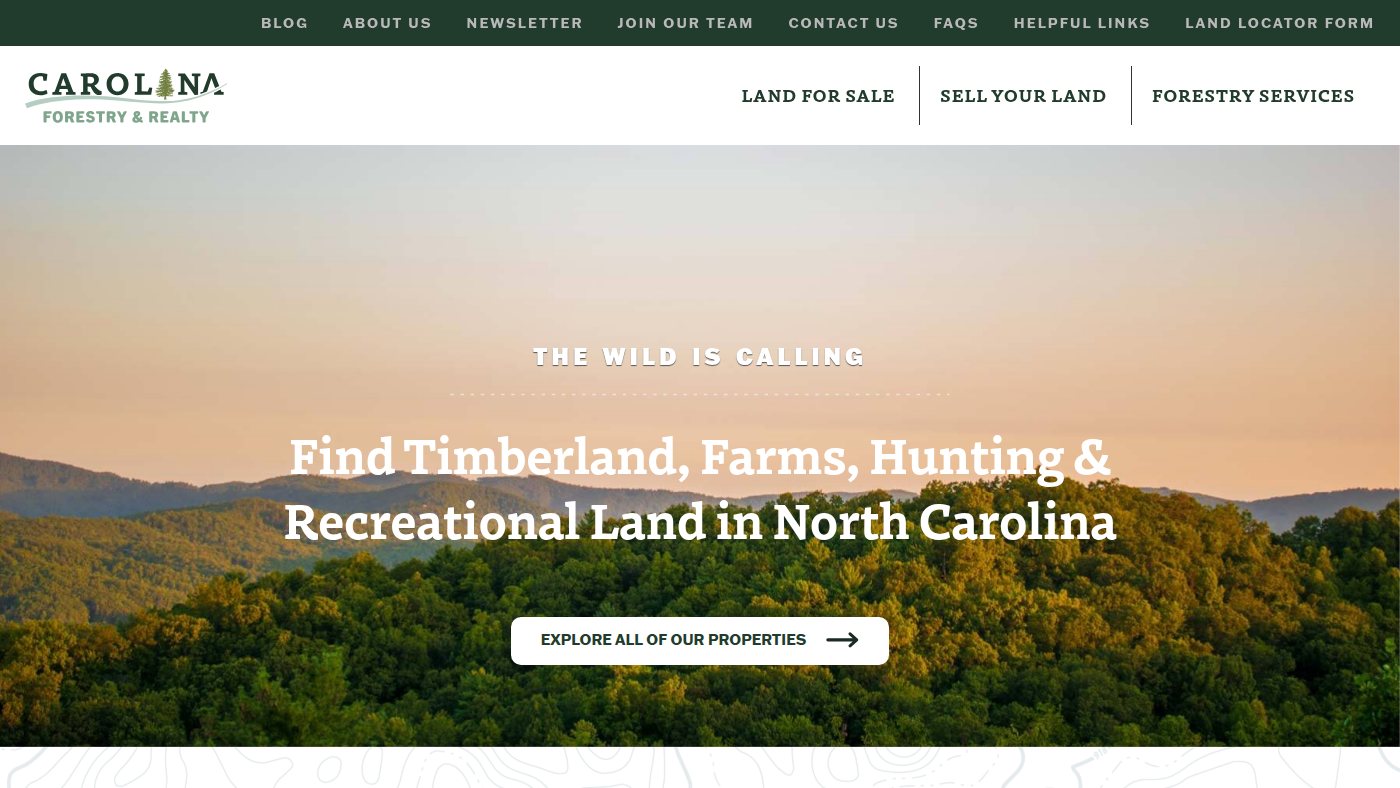 The home page of carolinaforestry.com