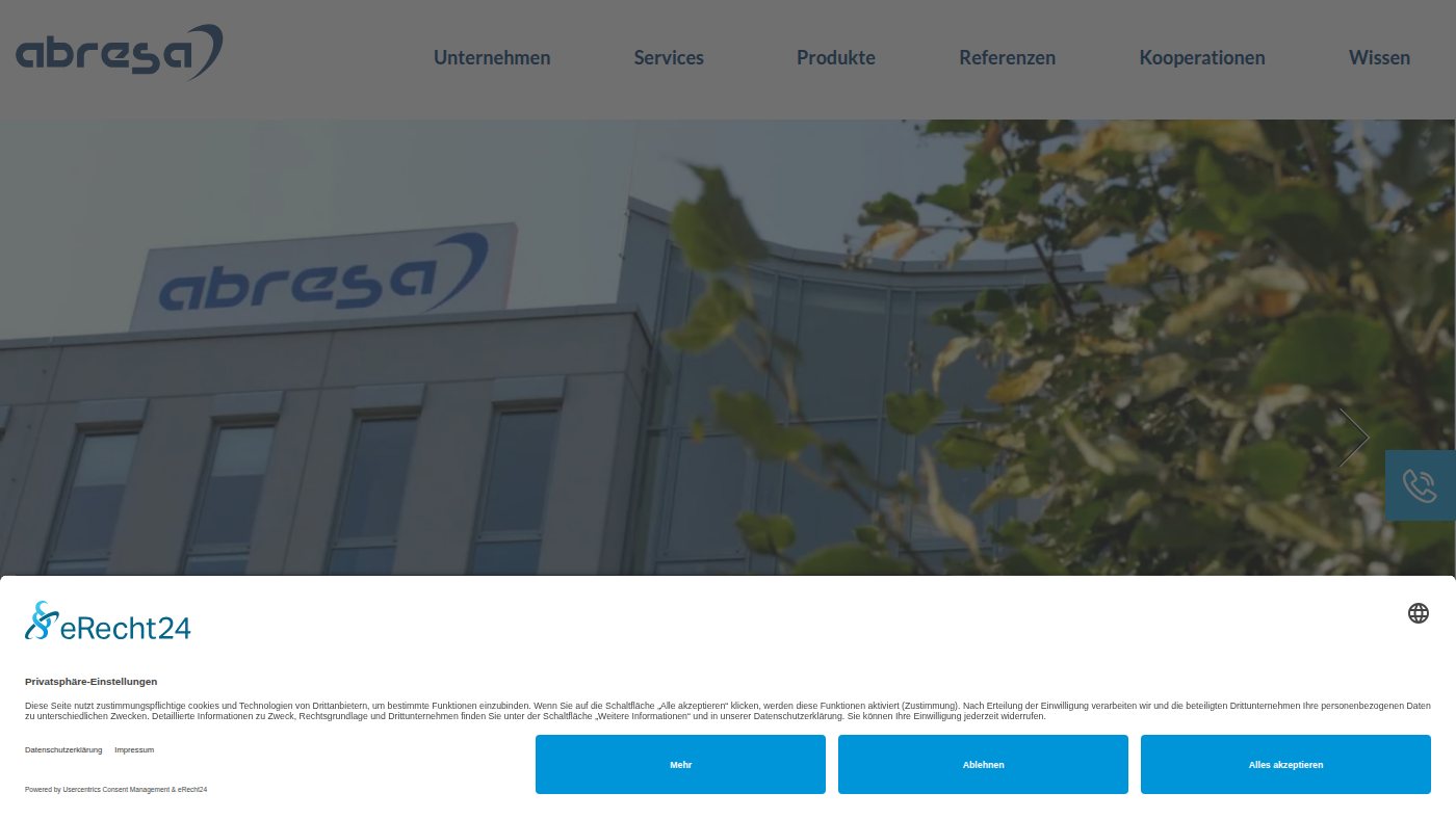The home page of abresa.de