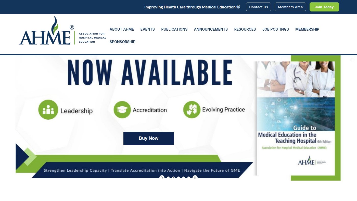 The home page of ahme.org
