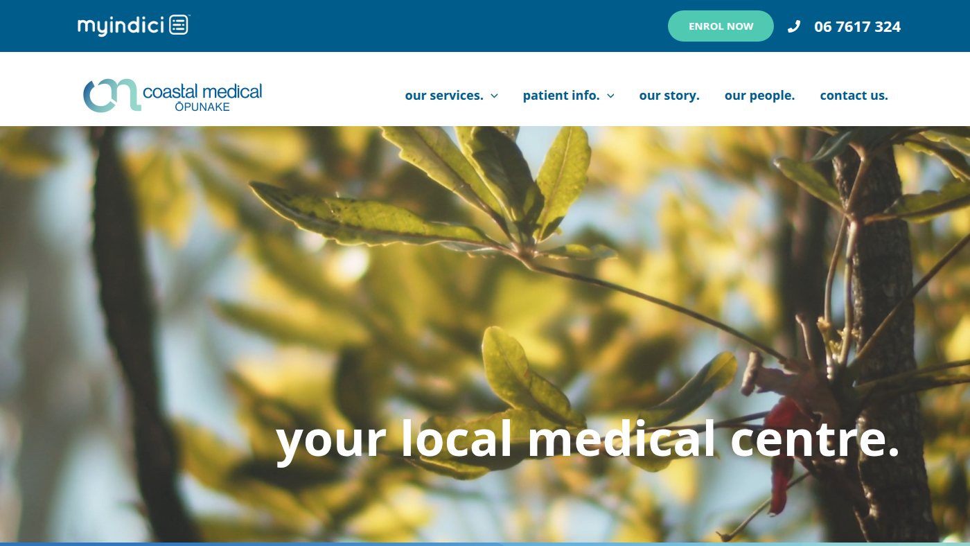 The home page of opunakemedical.co.nz